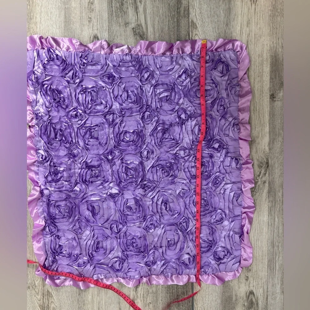Purple Floral Satin baby Blanket